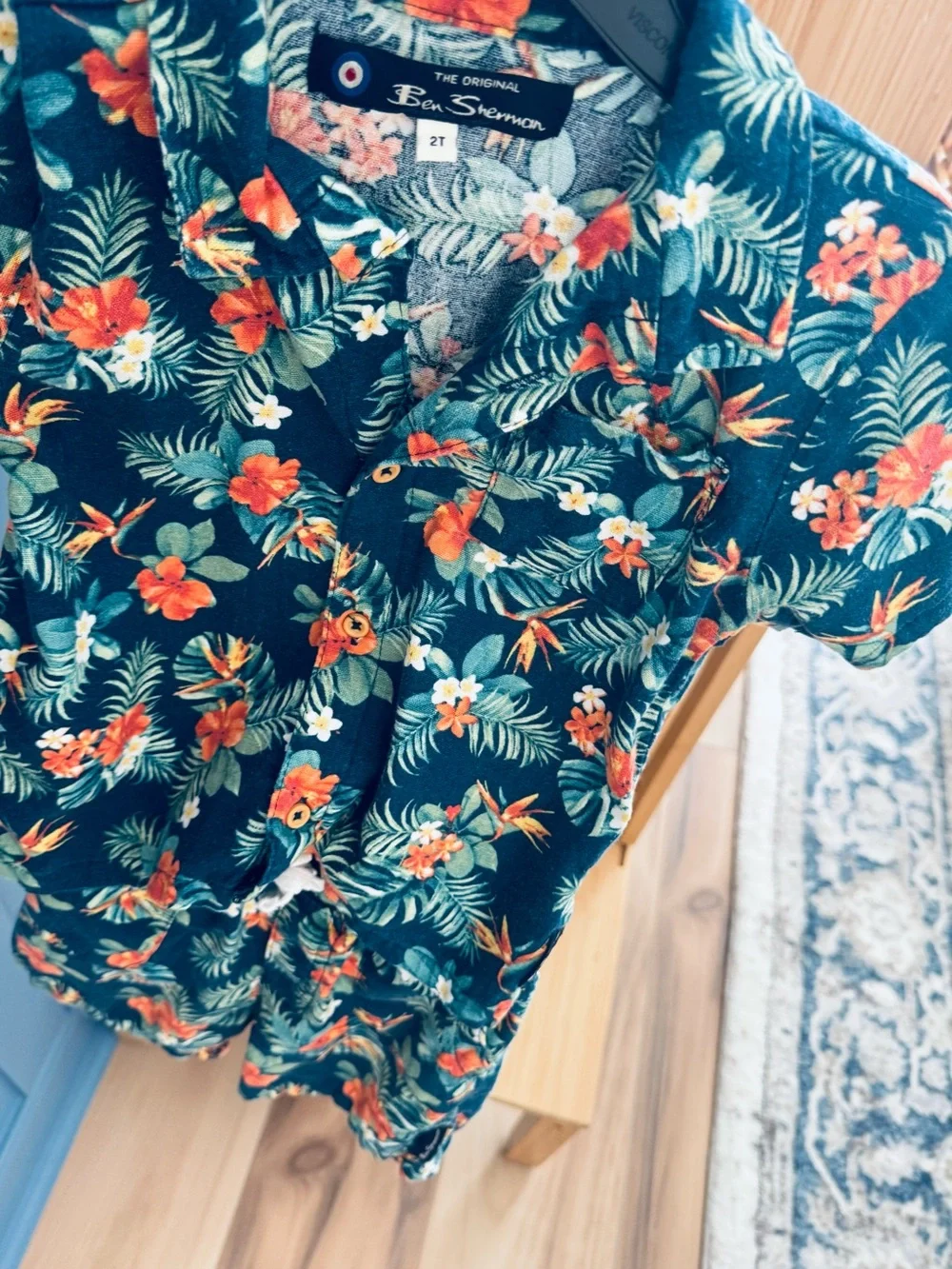 Tropical Hawaiian Button-Up Shirt-Shorts